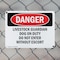 Signmission Livestock Guardian Dog On Duty Do Not Enter Danger Sign, Plastic, 14in W x 10in L, 2PK OS-2PACK-DS-P-1014-L-2150 - alternate 5